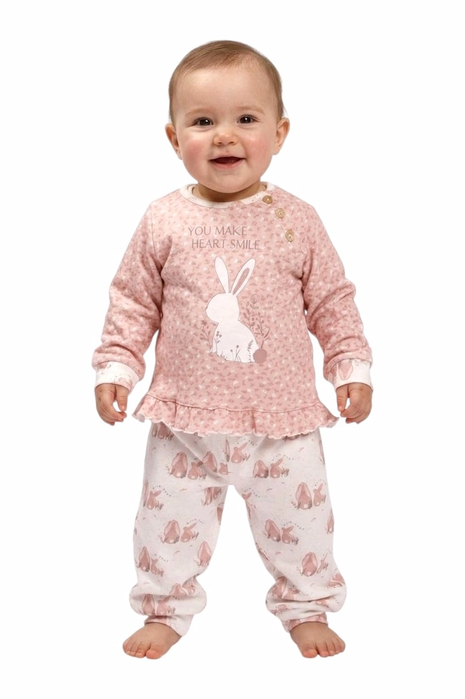 20545 Baby Girl Thermal Printed Pyjama Set