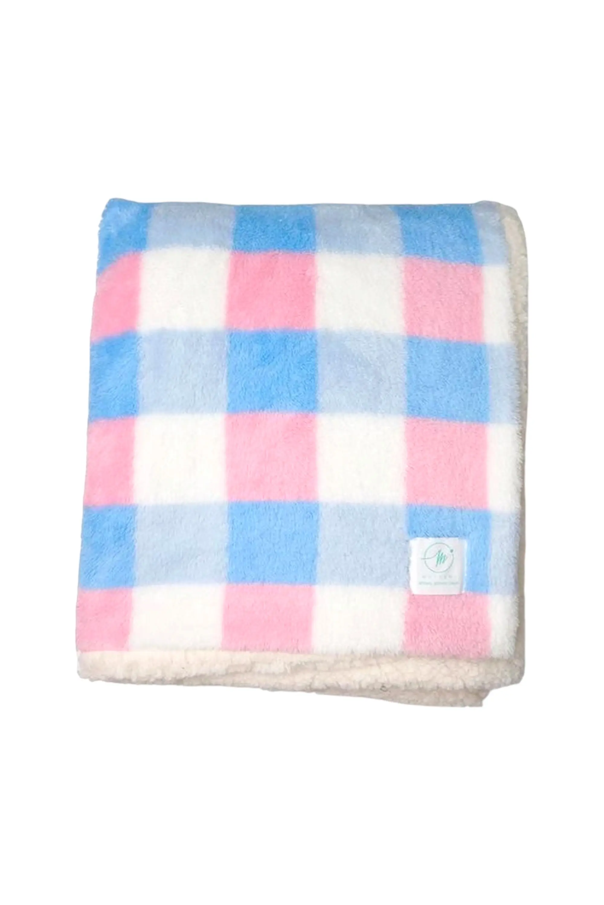 Checkered Jacquard Sherpa Blanket MuyDeMi 26006