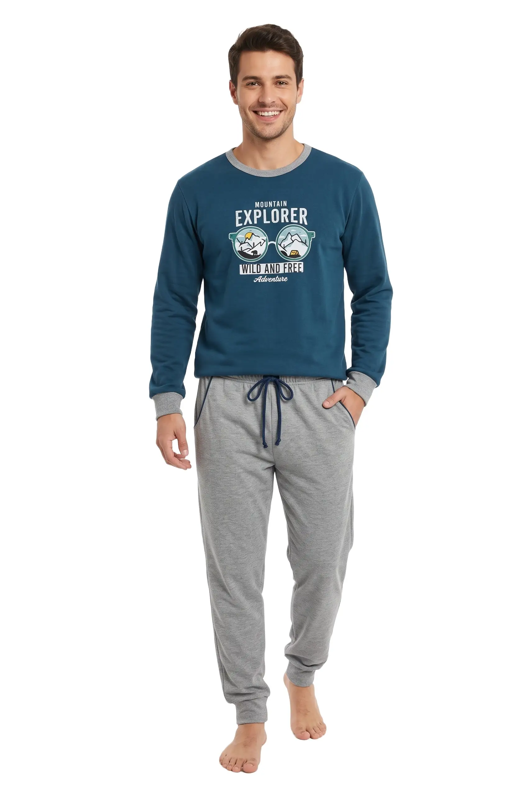 Men Long Sleeve Brushed Pyjama Isa4You D115