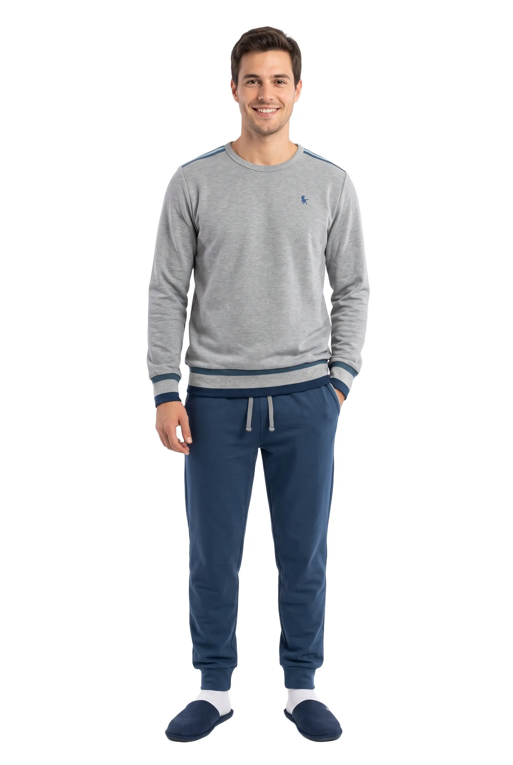 Men Long Sleeve Brushed Pyjamas Isa4You 38006