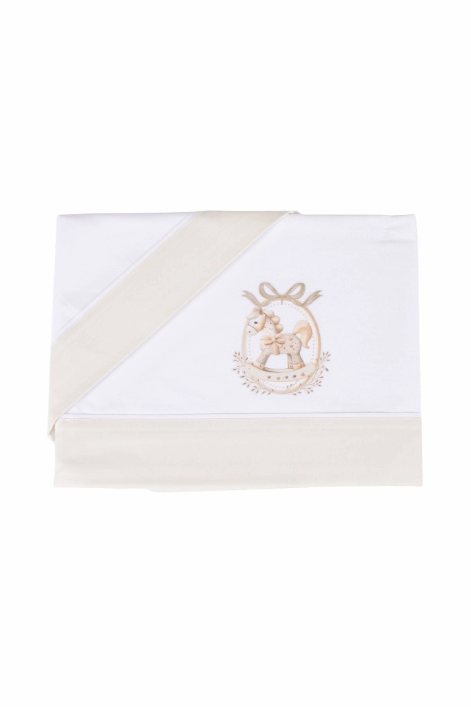 Rocking Horse Flannel Printed Baby Sheets Set