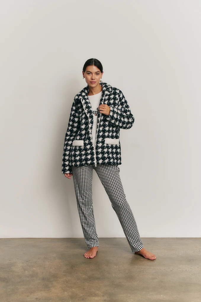 N21873 3 Pieces Woman Thermal Printed Pyjama Set