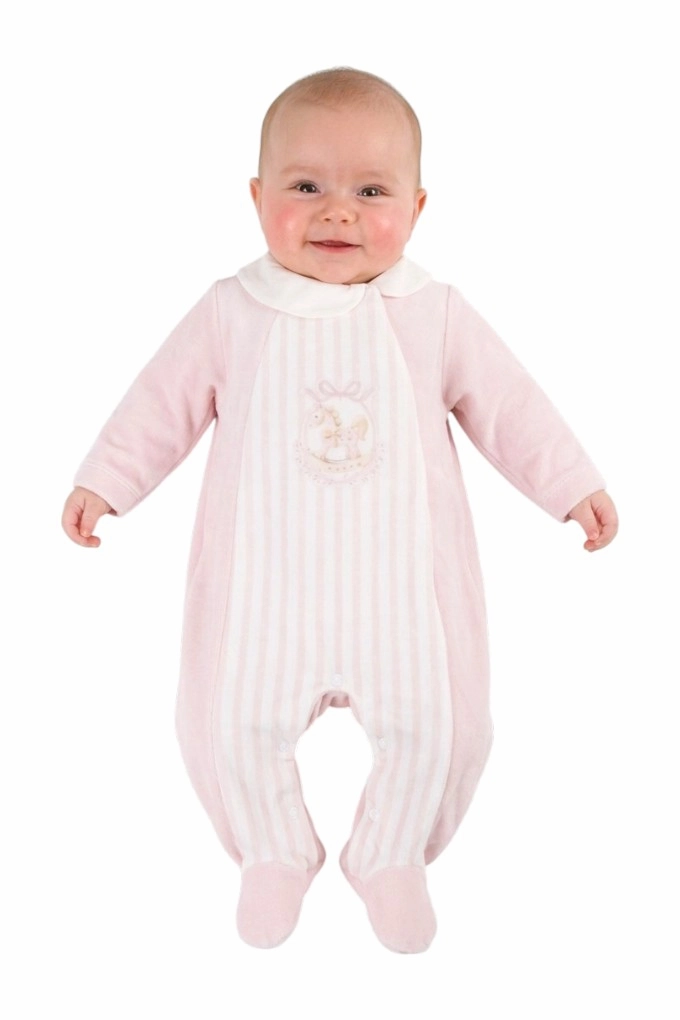 Rocking Horse Velvet Babygrow