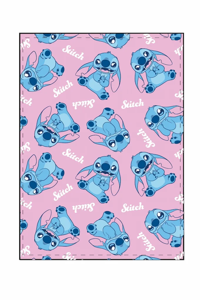 Stitch Printed Coral Fleece Blanket ZH83409