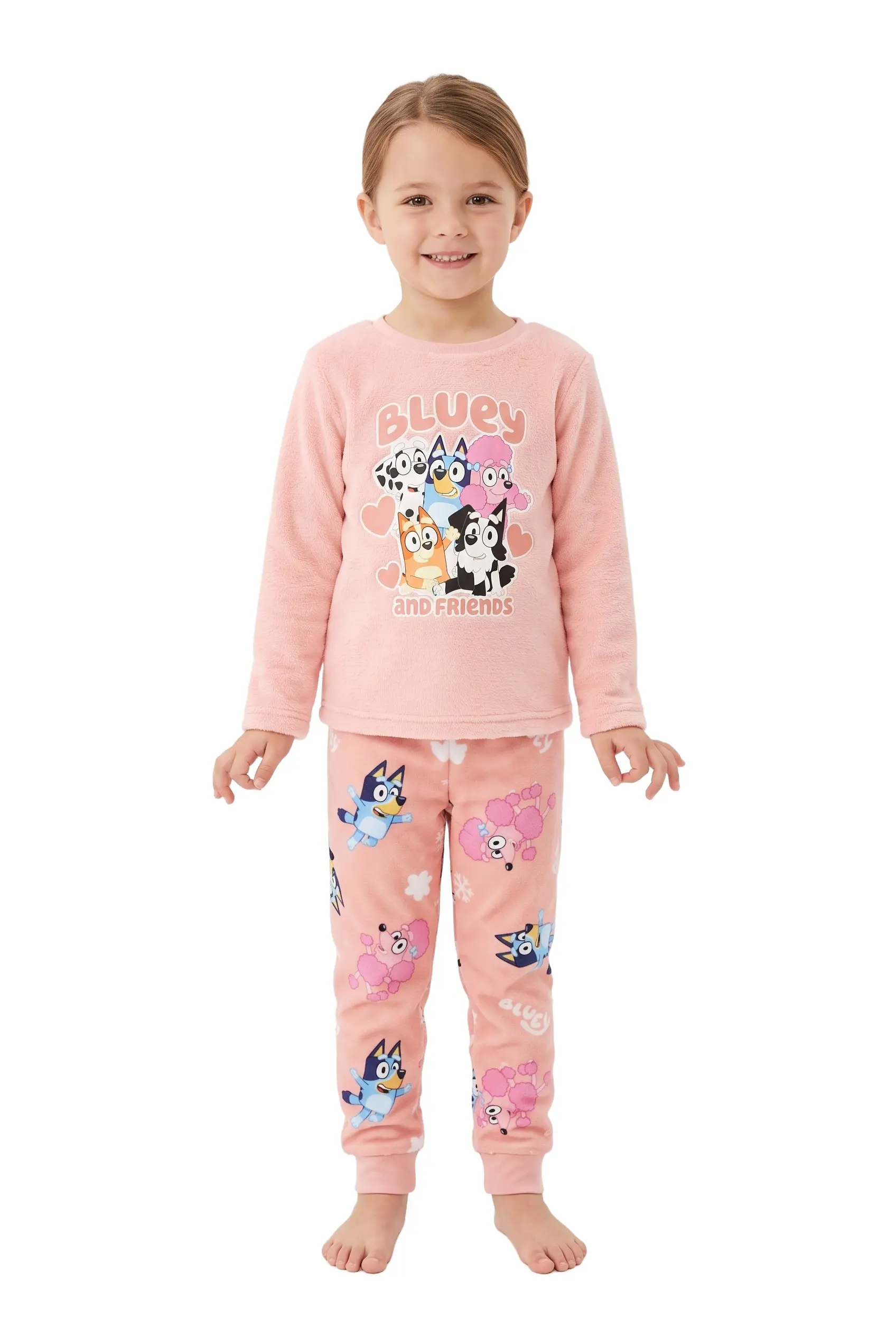 Girls Bluey Coral Fleece Pyjama ZH55719