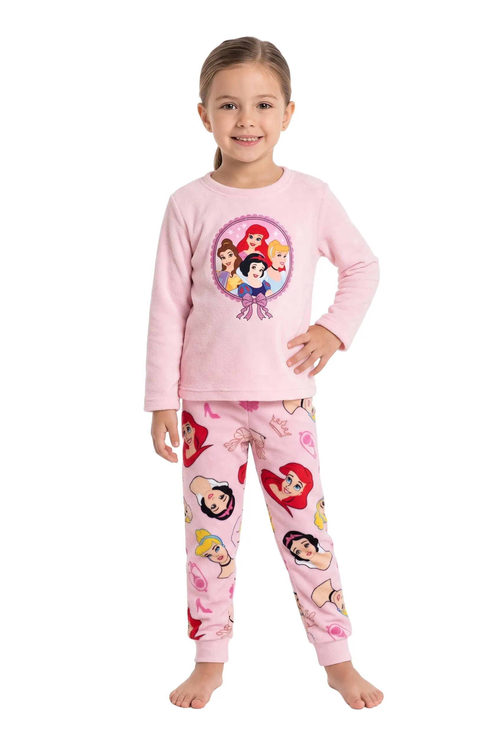 Girls Princesses Soft Coral Fleece Pyjama ZH55733