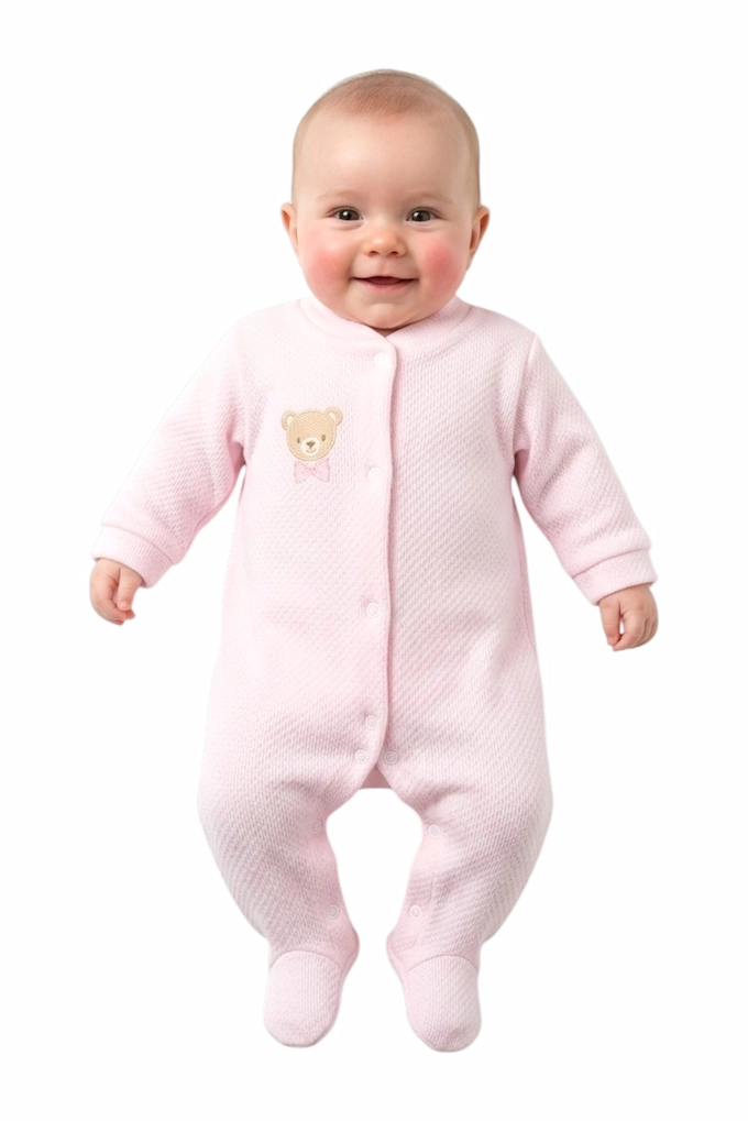 2540B/G Girl Thermal Knitted Babygrow