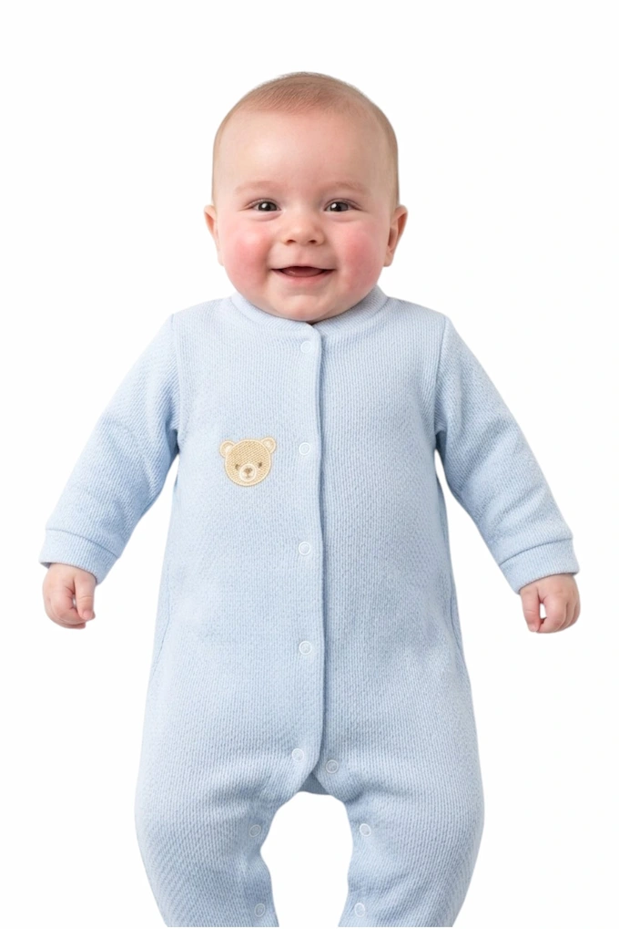 2540B/B Boy Thermal Knitted Babygrow