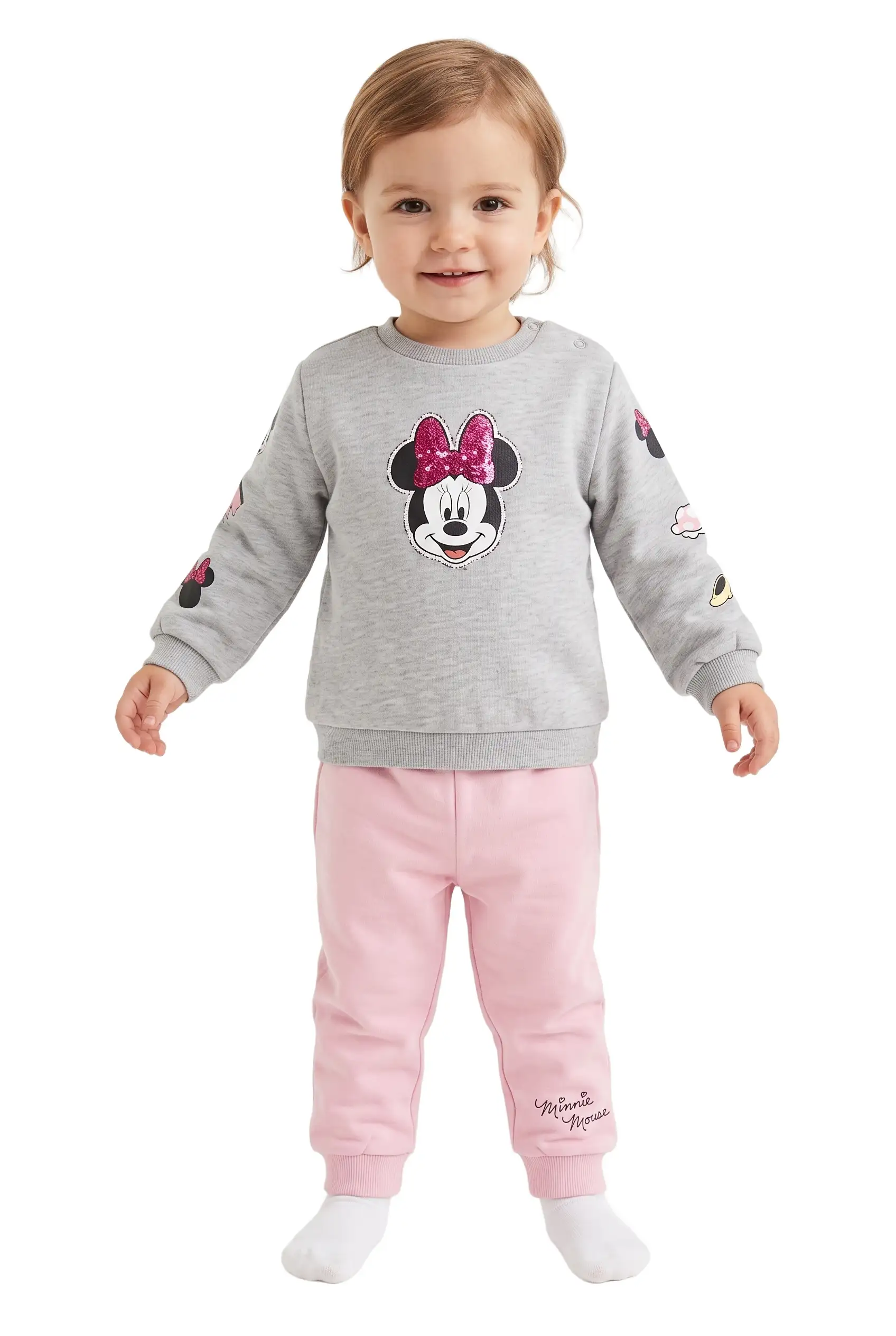 Baby Girl Minnie Mouse Brushed Tracksuit Set Disney ZH00009