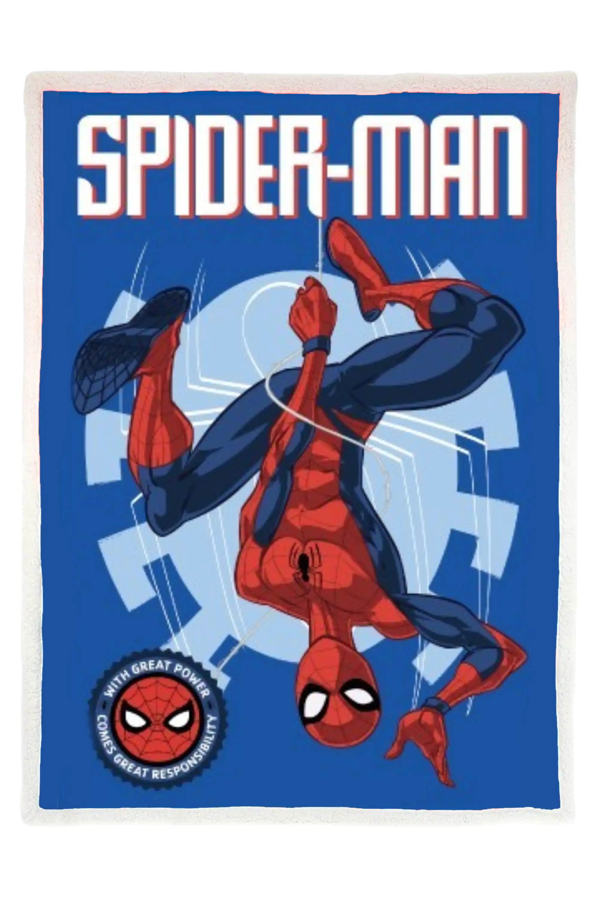 Spider-Man Printed Coral Fleece Sherpa Blanket ZH46034