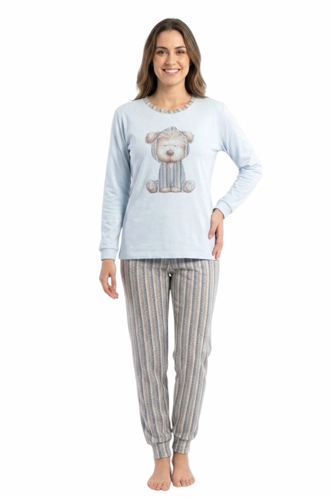 3659 Woman Thermal Printed Pyjama Set