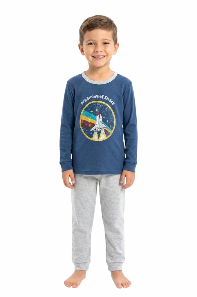 4453 Boy Thermal Printed Pyjama Set