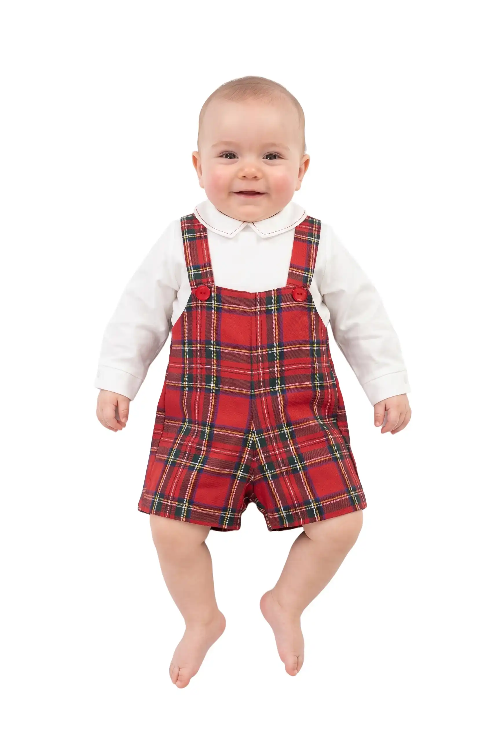 Baby Boy Plaid Dungaree Shirt Set Fiil Fashionwear AG249