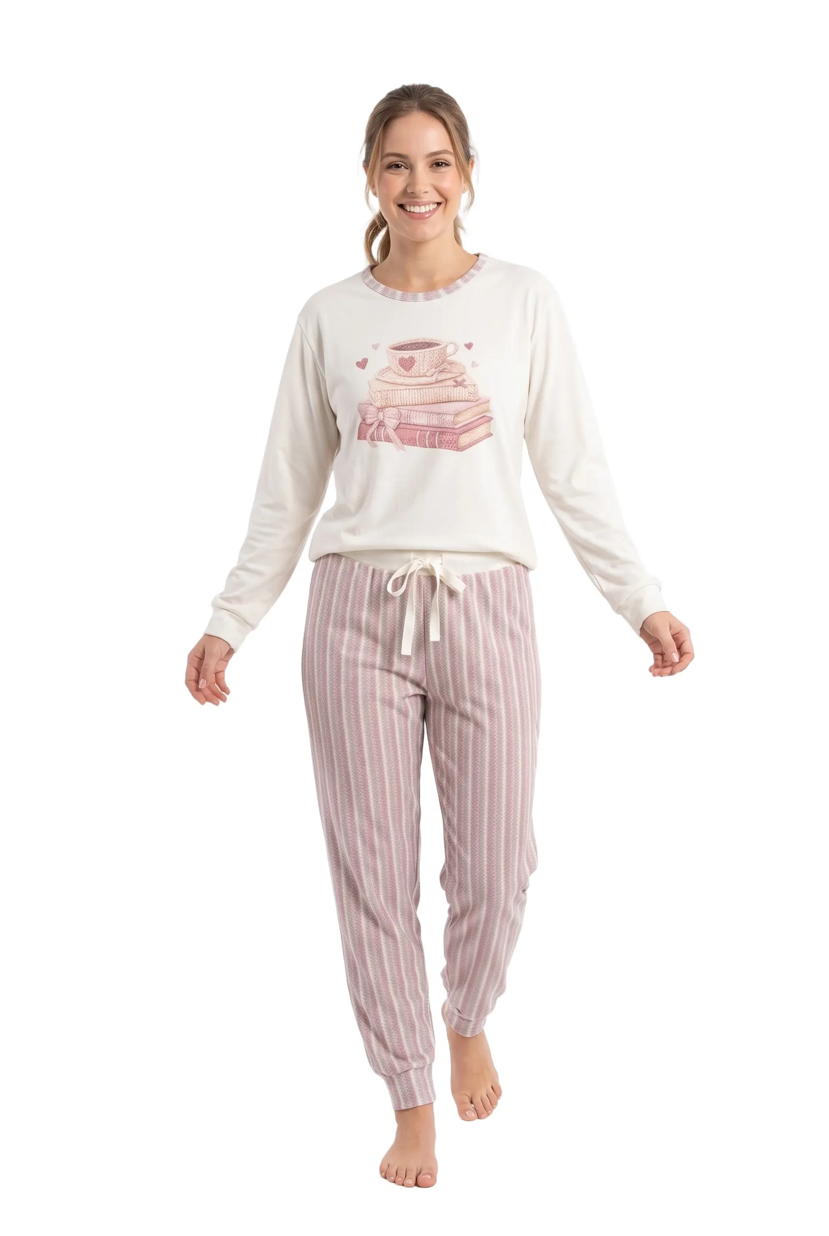 Women Long Sleeve Brushed Pyjama Fiil Fashionwear 3659/2