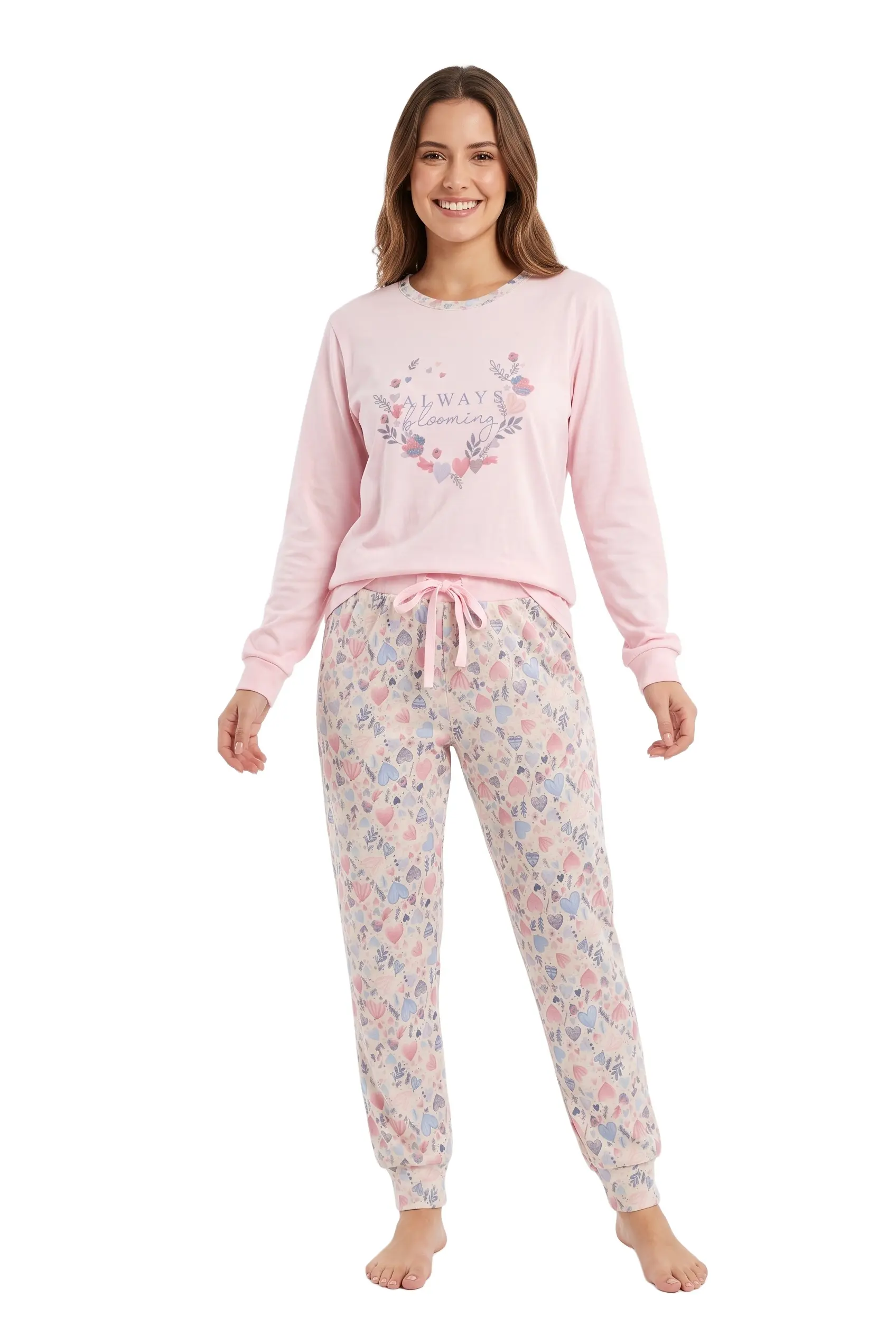 Women Long Sleeve Brushed Pyjama Fiil Fashionwear 3660/1