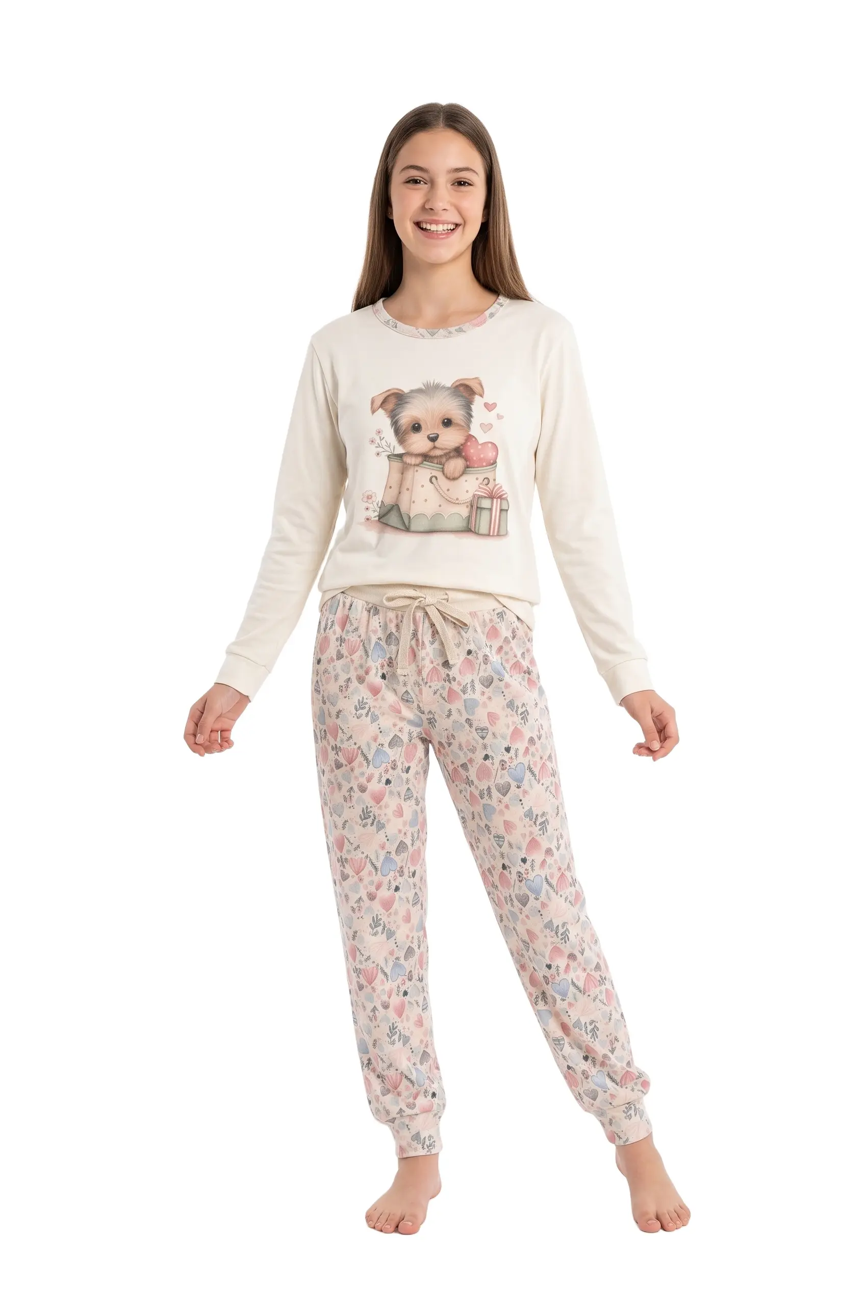 Long Sleeve Brushed Pyjamas Teenager Fiil Fashionwear 3658/3