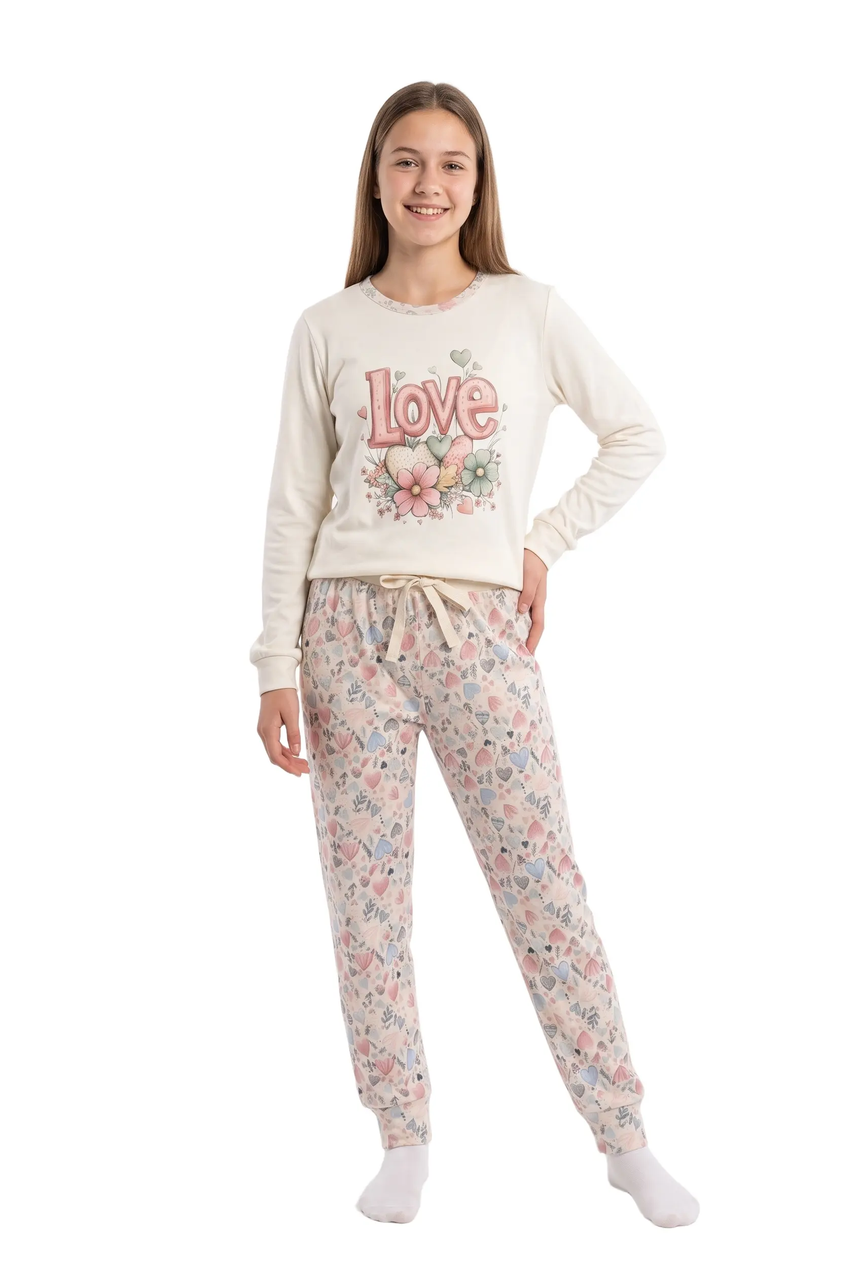 Girls Brushed Printed Pyjama Fiil Fashionwear 3658/4
