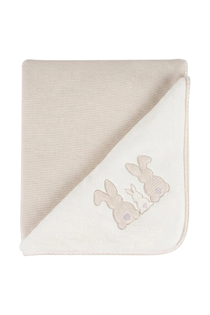 Baby Bunny Knit Coral Fleece Blanket Fiil MAT-120