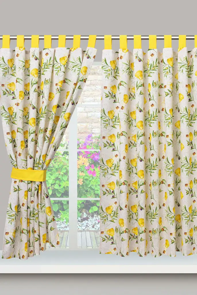Kitchen Printed Curtain Cotton Blend OLIVA