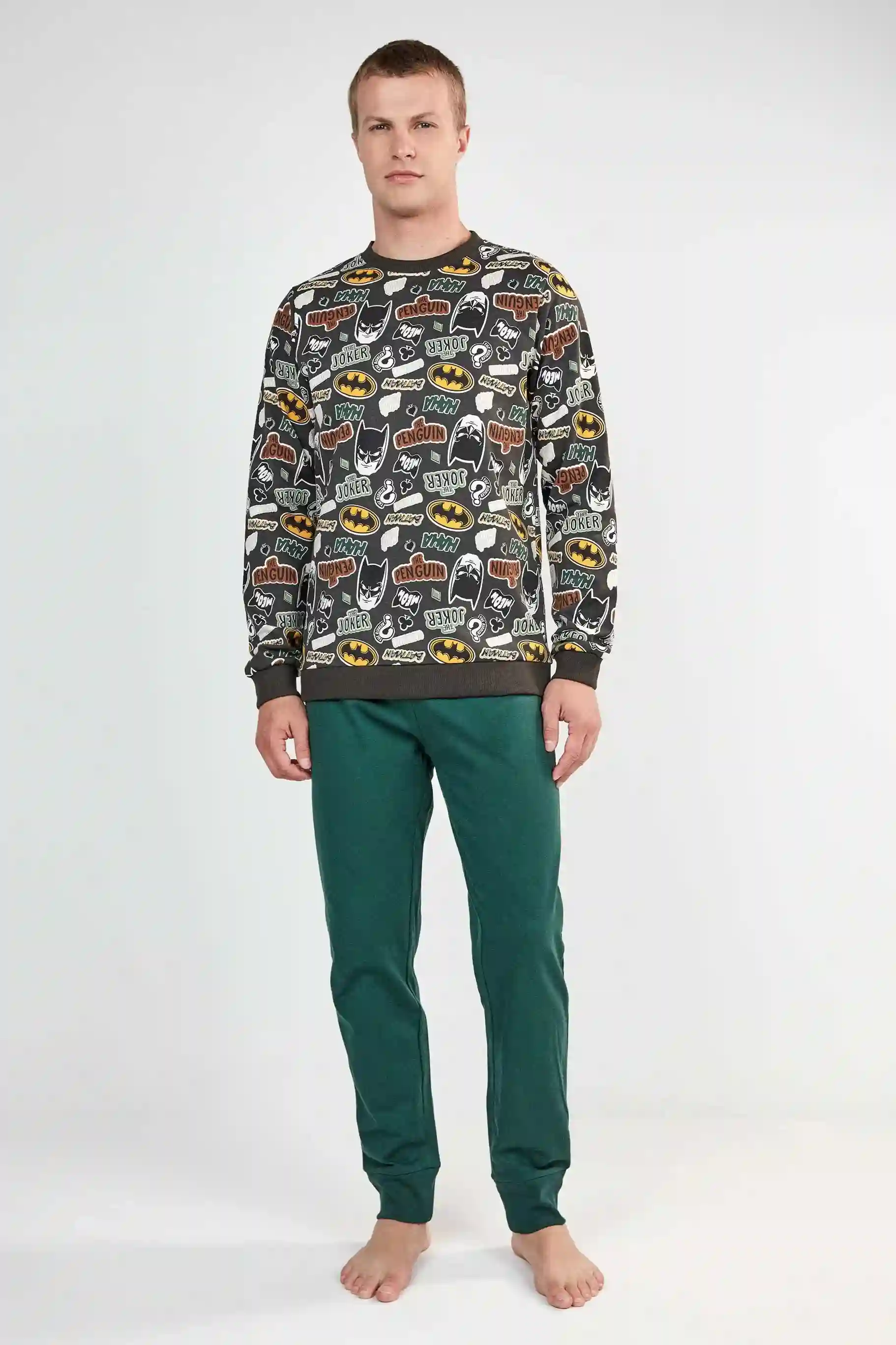 Men's Batman Print Brushed Knit Pyjamas Gisela 2/20498