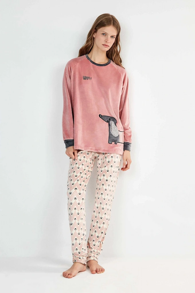 Women Long Sleeve Soft Fleece Pyjama Gisela 2/20514
