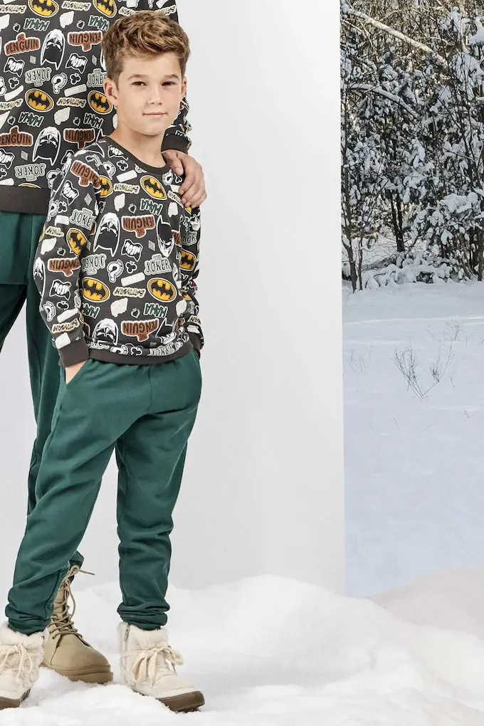 Boys Batman Printed Brushed Knit Pyjama Gisela 2/20510