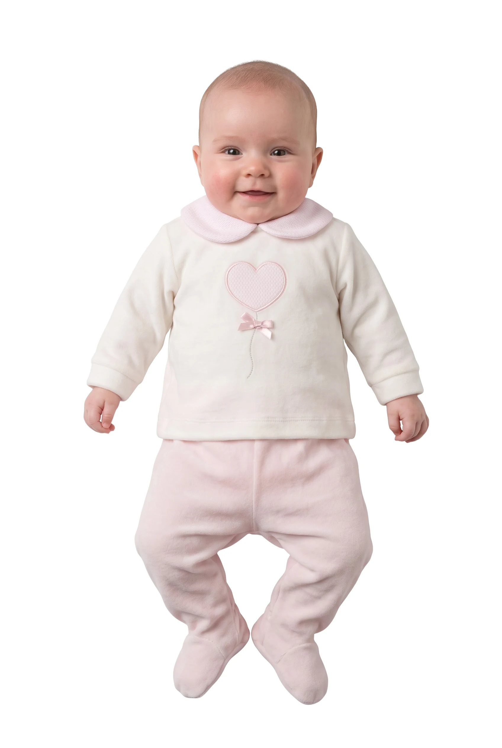 Baby Girl Heart Velour 2-piece Set Fiil Fashionwear 2542B/G
