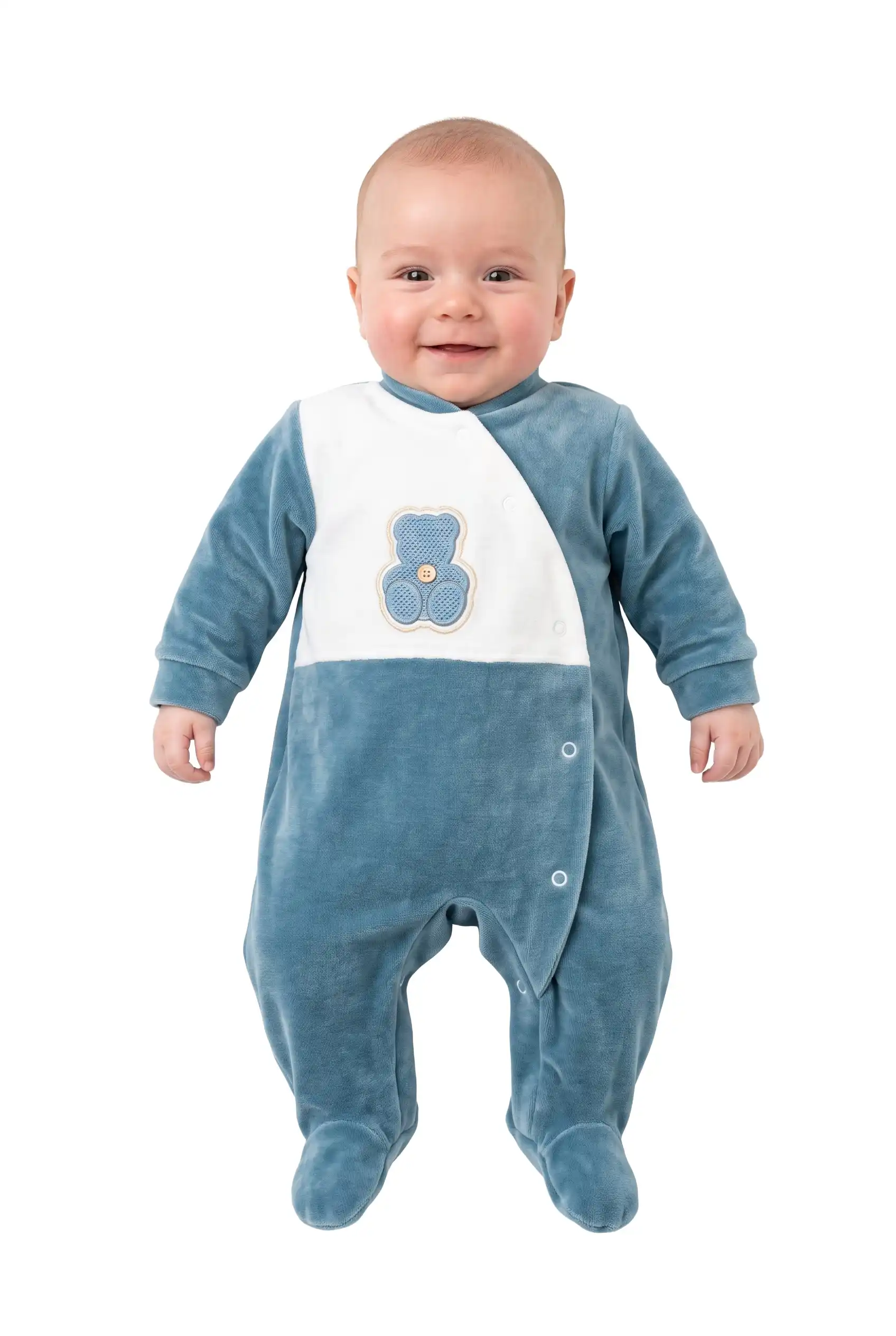 Babygrow Unisex Bear Patch Velour Babies 270