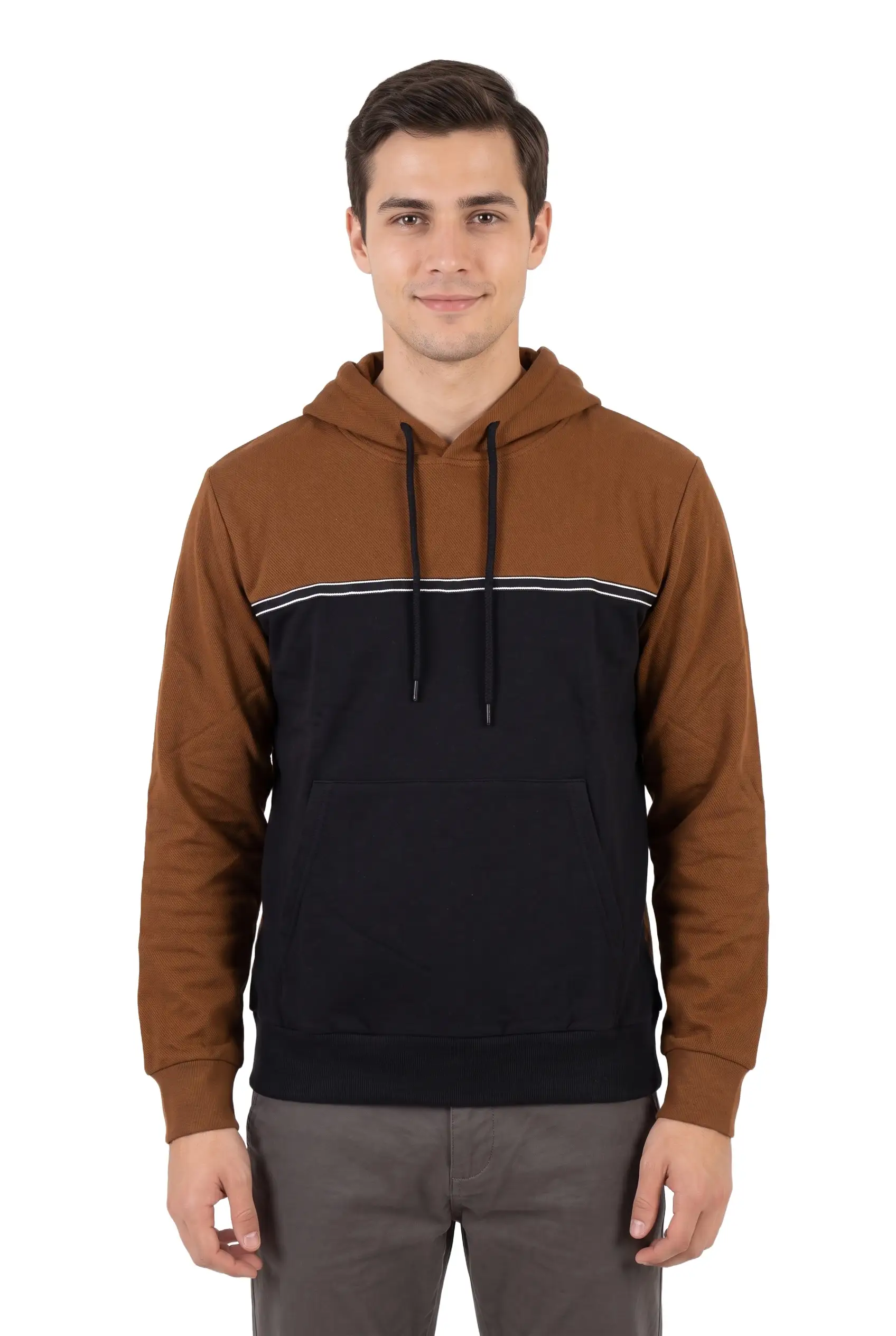 Men Color Block Hooded Sweatshirt Fiil Fashionwear 2493