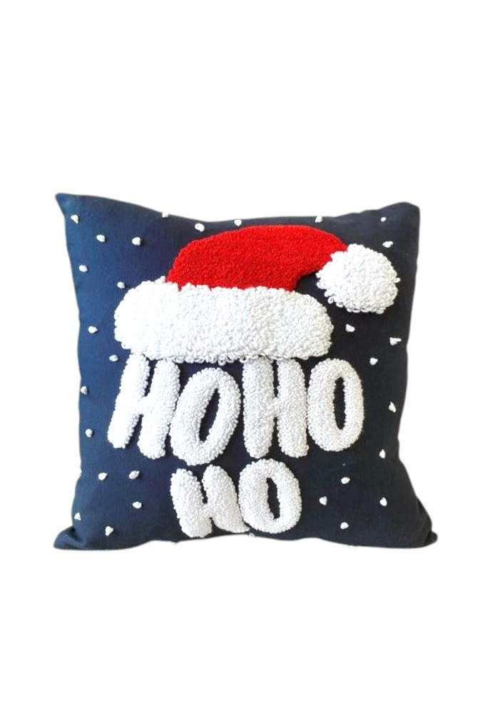 Christmas Decorative Cushion Textured Embroidery 24-432