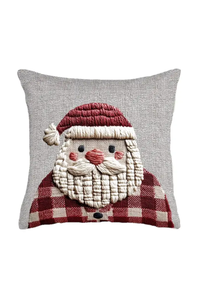 Santa Claus Square Textured Cushion Home Decor 26-613