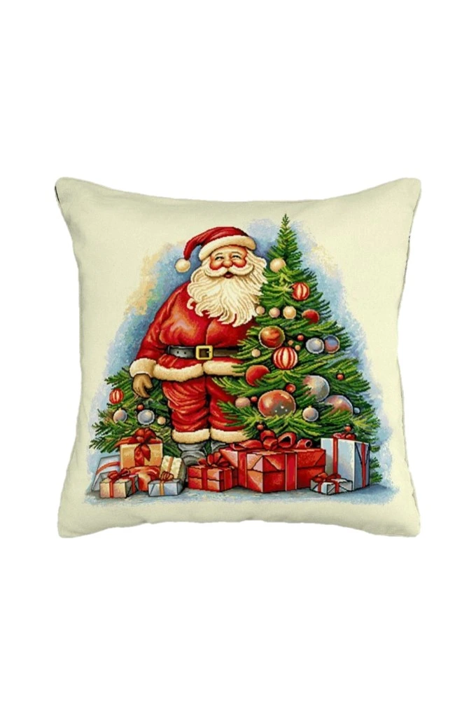 Christmas Santa Claus Printed Cushion Soft Touch 26-632