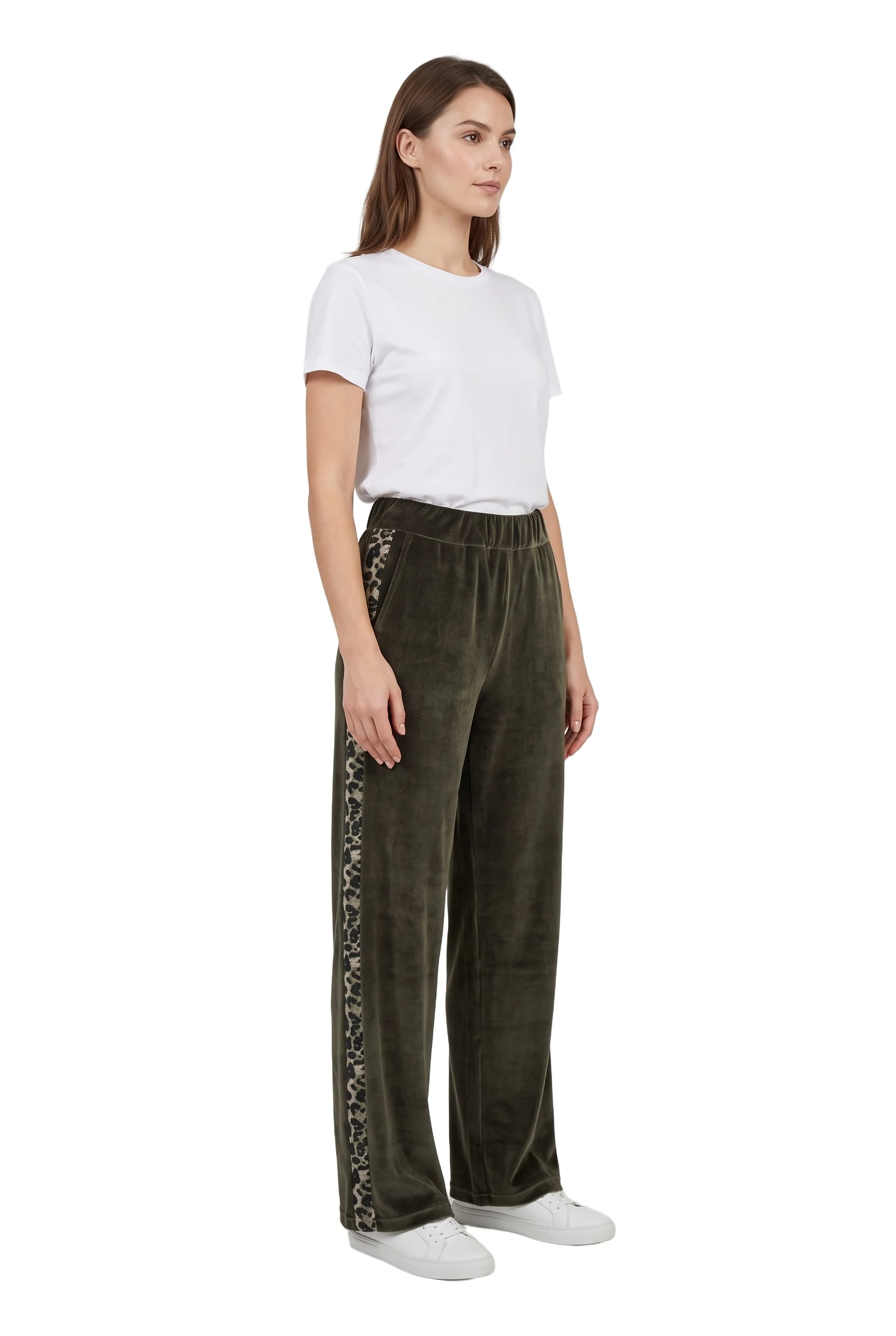 Women Animal Print Velvet Trousers Fiil Fashionwear 2496