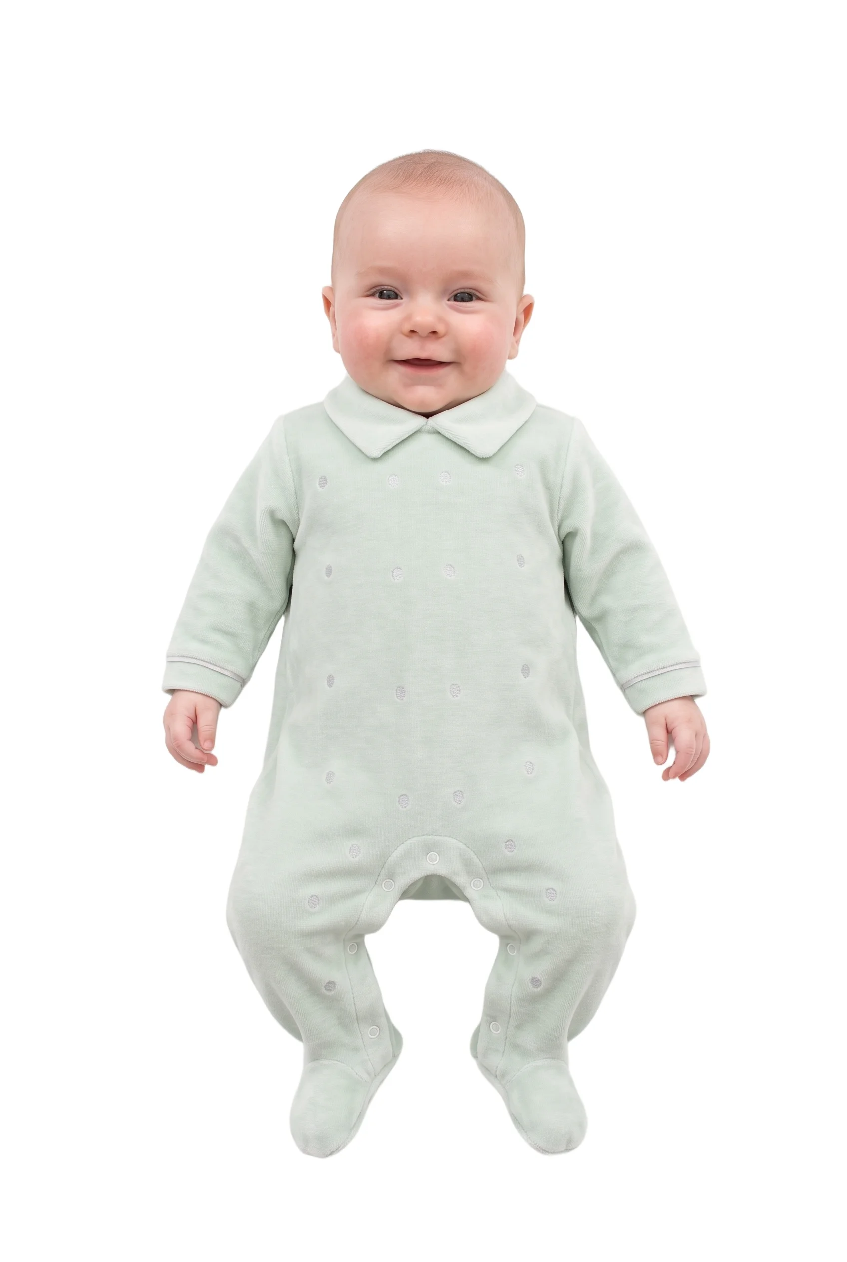 Polka Dot Velour Babygrow Baby Boy Fiil Fashionwear 2543B/B